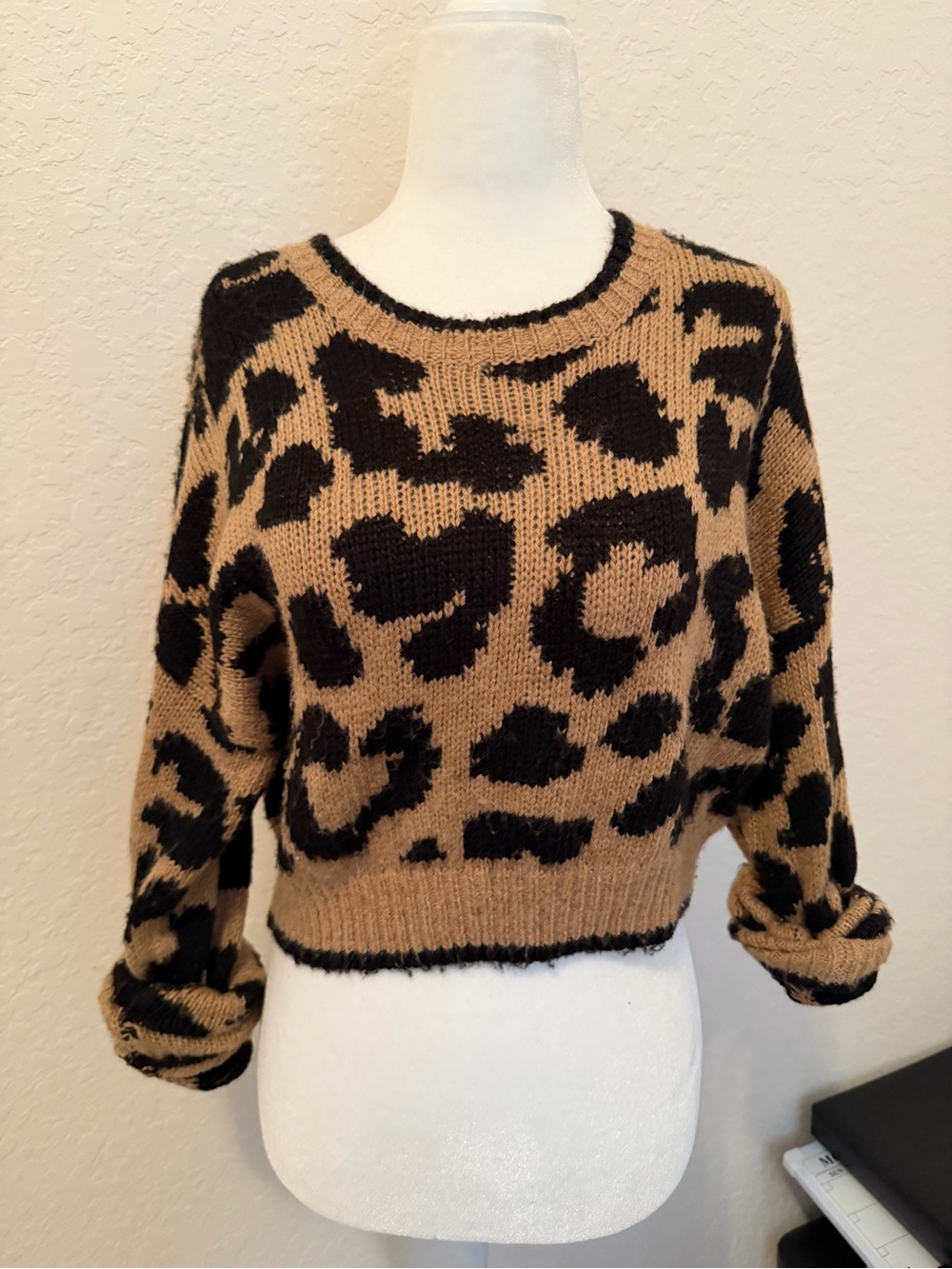 Hollister Cheetah Print Sweater